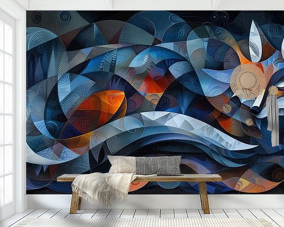 Voorbeeld van het werk in een kamer