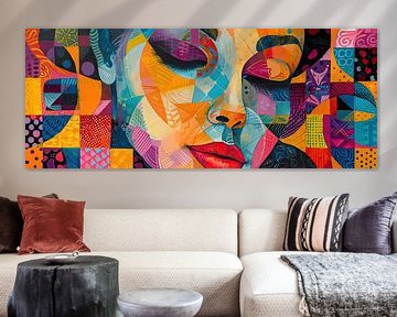 Contemporary Geometric Portrait by Art Whims