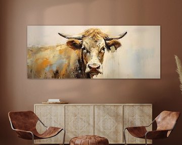 Rustiek Stier Schilderij | Stier van De Mooiste Kunst