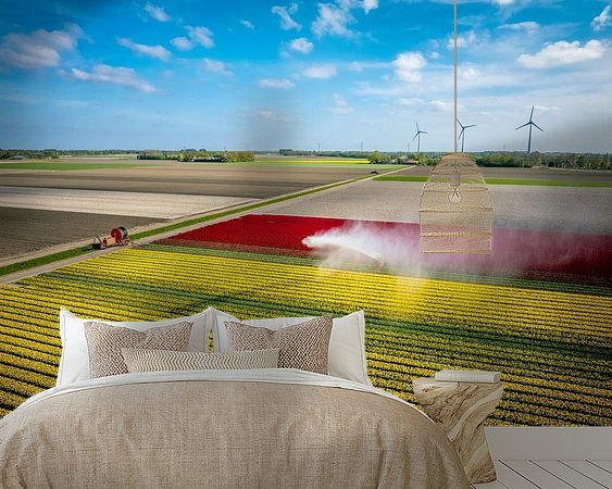 Voorbeeld van het werk in een kamer