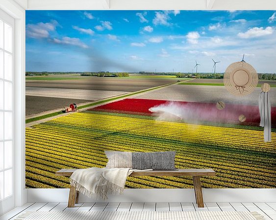 Voorbeeld van het werk in een kamer