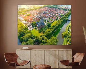 Elburg, ancienne ville fortifiée, vue d'en haut sur Sjoerd van der Wal Photographie