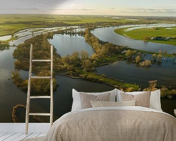 Overstroming van de IJssel van bovenaf gezien van Sjoerd van der Wal Fotografie