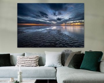 Evening beach spiegling on Texel by Andy Luberti