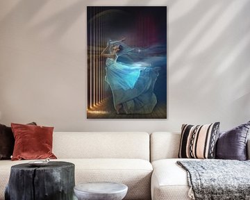 Beautiful ballet dancer in a classical setting