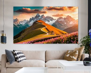 Landschaft mit Blumen von Mustafa Kurnaz