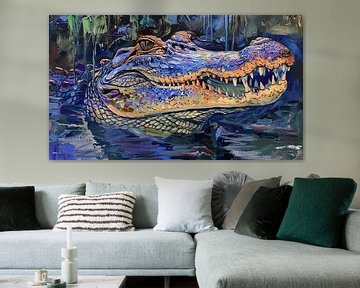 Aligator abstract panorama van The Xclusive Art