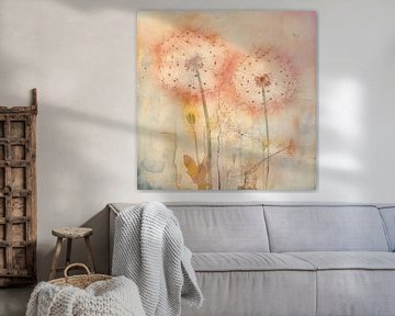 Aquarelle de fleurs | Splendeur florale éthérée sur Peinture Abstraite