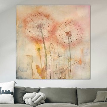 Aquarellblumen | Ätherische Blumenpracht von Abstraktes Gemälde