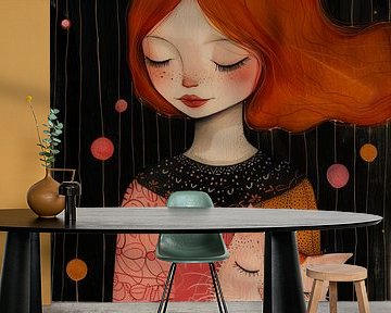 The girl and her cat by Atelier Pink Blossom