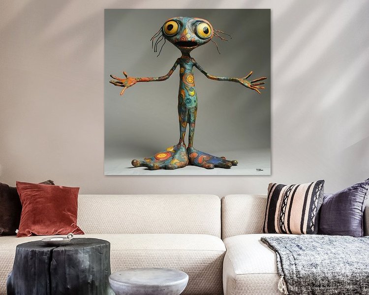 Voorbeeld van het werk in een kamer