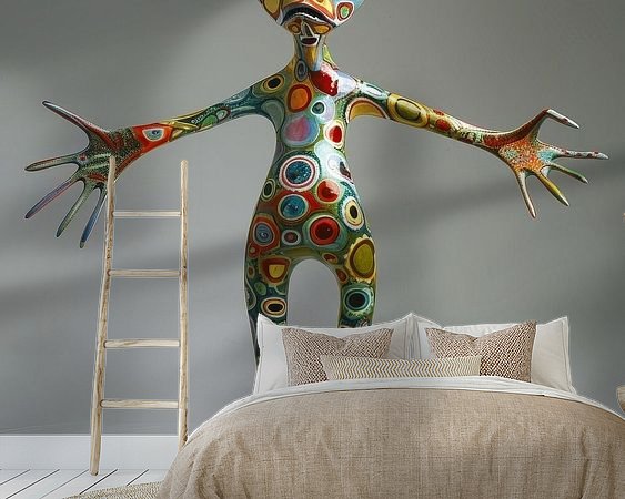 Voorbeeld van het werk in een kamer