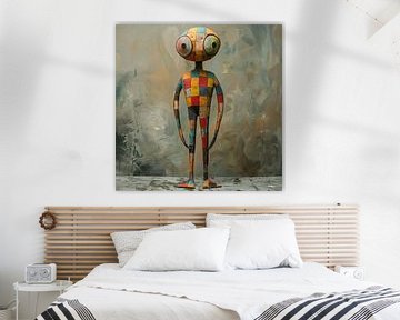 colourful whimsical doll by Gelissen Artworks