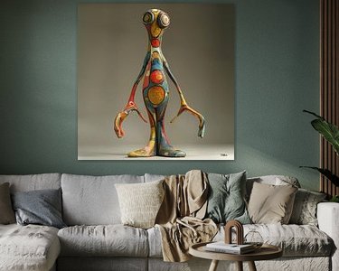 Voorbeeld van het werk in een kamer