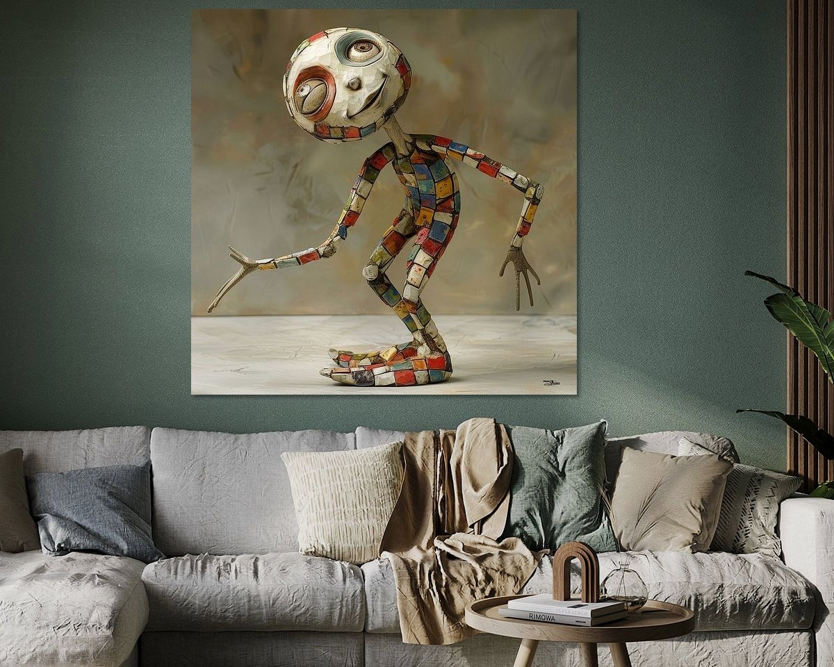 Voorbeeld van het werk in een kamer