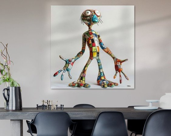 Voorbeeld van het werk in een kamer