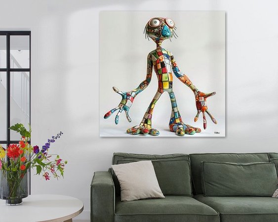 Voorbeeld van het werk in een kamer