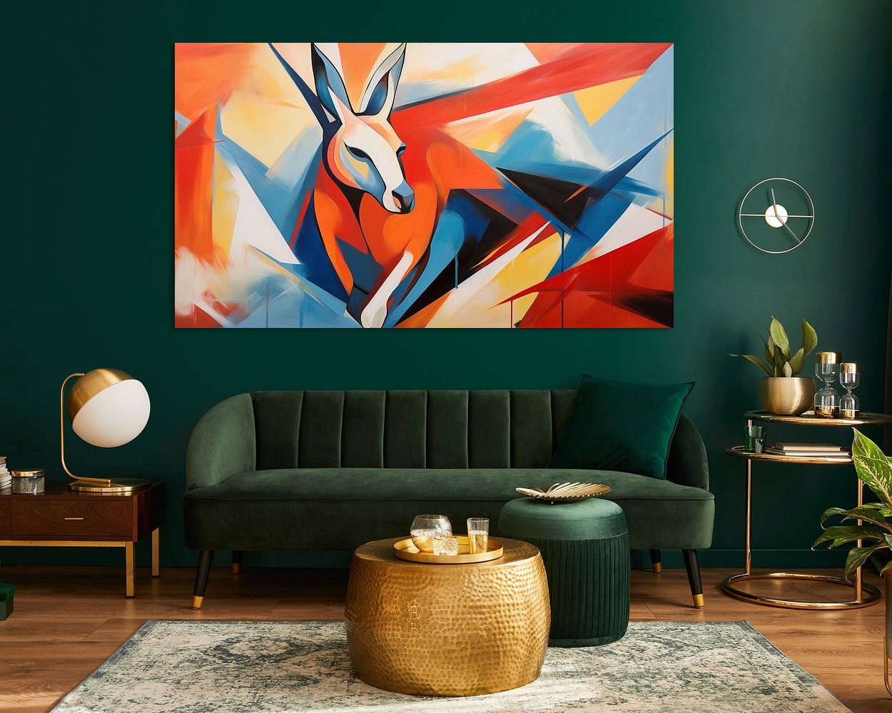 Voorbeeld van het werk in een kamer