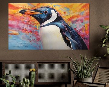 Abstracte pinguïn panorama van TheXclusive Art