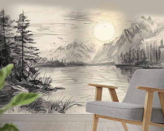 Voorbeeld van het werk in een kamer