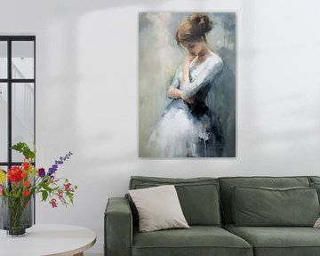 Vrouw in Wit van ARTEO Schilderijen