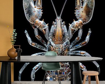 Lobster Luxe - SWAROVSKI KREEFT op zwarte achtergrond van Marianne Ottemann - OTTI