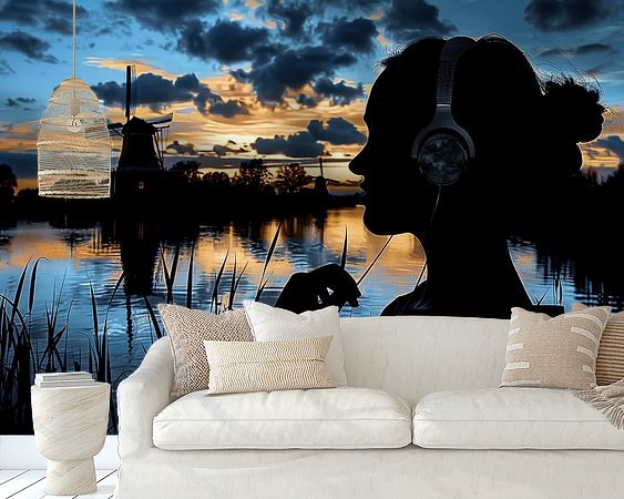 Voorbeeld van het werk in een kamer