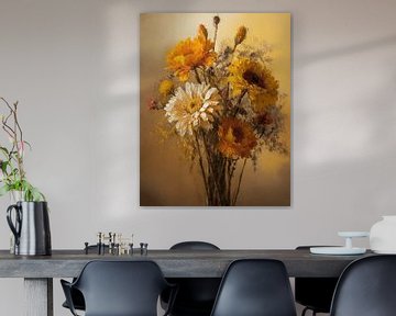 Goldene Blumen von Lens Design Studio