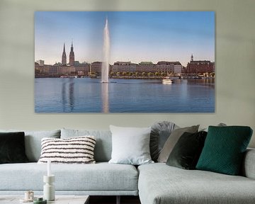 Skyline Hanseatic city of Hamburg Germany by Marga Vroom