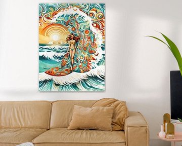 California Retro Surfer Girl by Frank Daske | Foto & Design