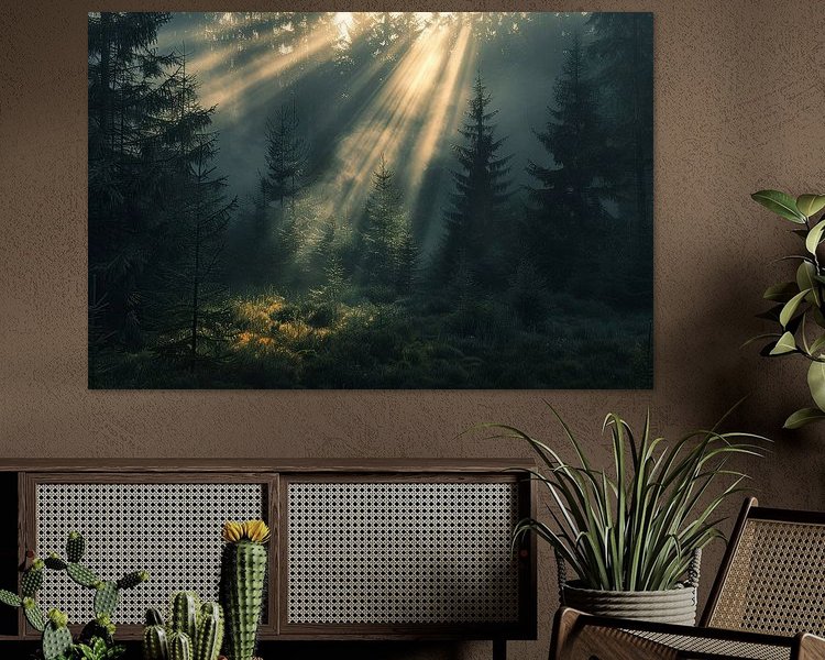 Voorbeeld van het werk in een kamer