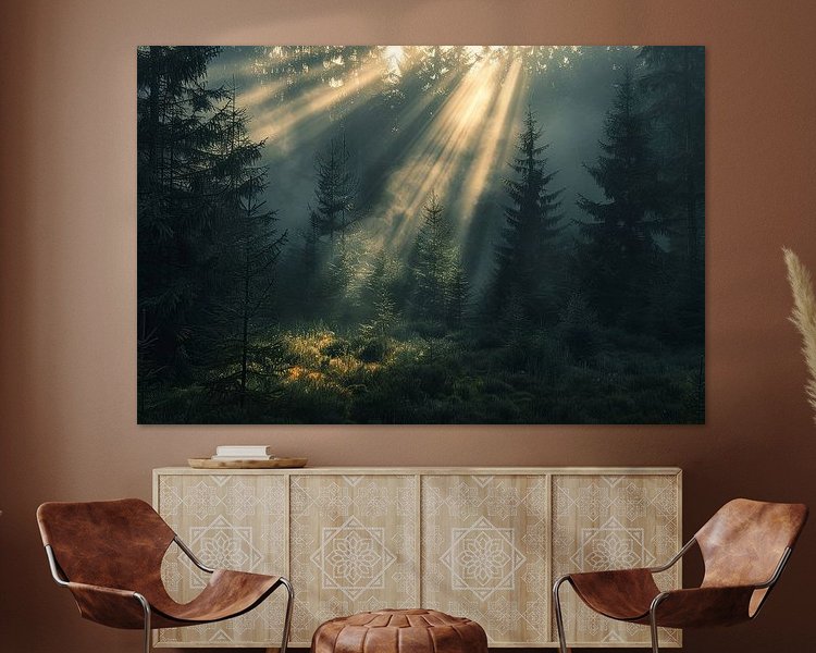 Voorbeeld van het werk in een kamer