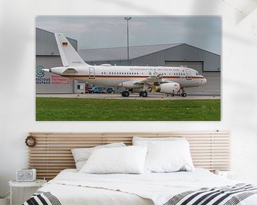 Luftwaffe Airbus A319 op Rotterdam Den Haag Airport. van Jaap van den Berg