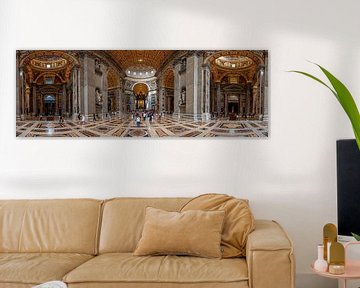 Interior of St Peter's Basilica in the Vatican by Karsten Rahn