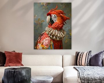 Chic Parrot Portrait by But First Framing