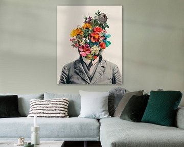 Collage de fleurs Portrait sur But First Framing