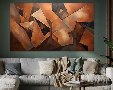 Abstract shapes copper panorama by TheXclusive Art