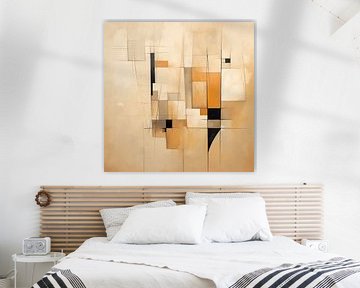 Abstract shapes beige by TheXclusive Art