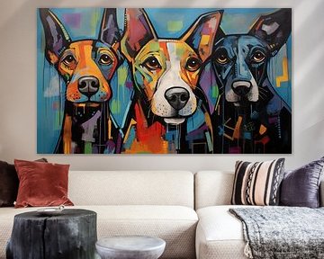 Abstracte honden panorama van TheXclusive Art