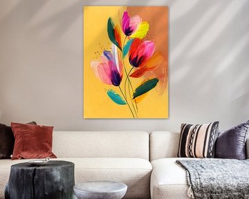 Bunte abstrakte Blumen von Gypsy Galleria