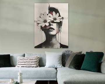 Bloemen Vrouw Abstract van Gypsy Galleria