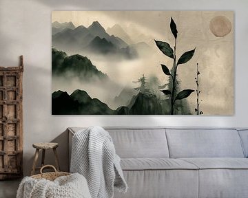 Landscape in Japandi style by Japandi Art Studio