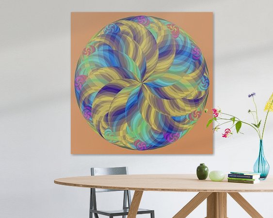 Voorbeeld van het werk in een kamer