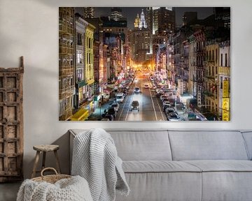 Skyline uitzicht over Chinatown in New York. van Karsten Rahn