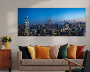 Panorama met Empire State Building van Karsten Rahn