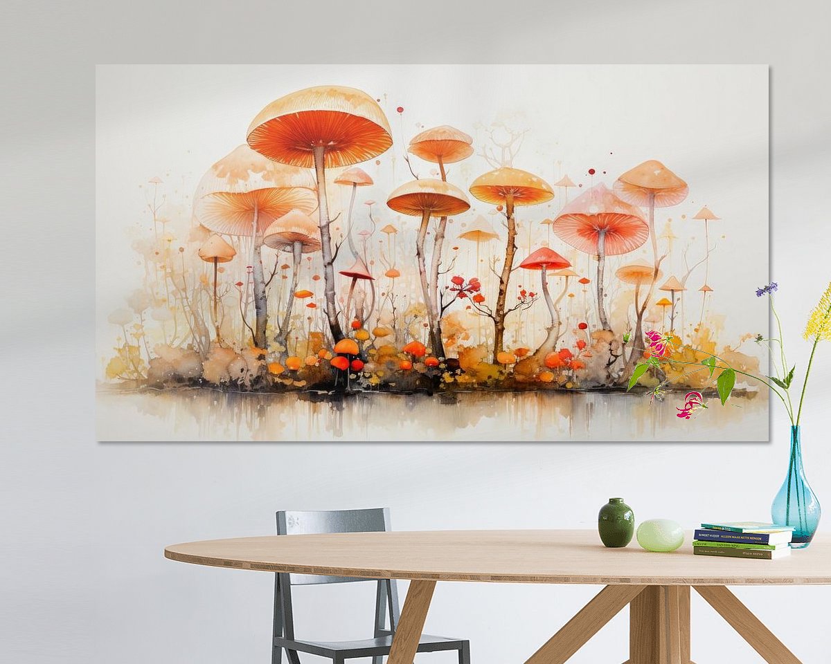 Voorbeeld van het werk in een kamer