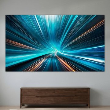 Blauwe strepen in het midden