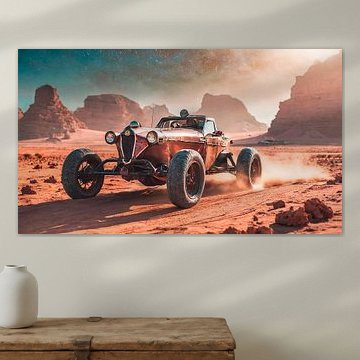 Mad Max auto in de woestijn