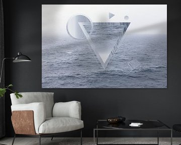 Rustige zee, geometrische collage van Yanuschka Fotografie | Noordwijk