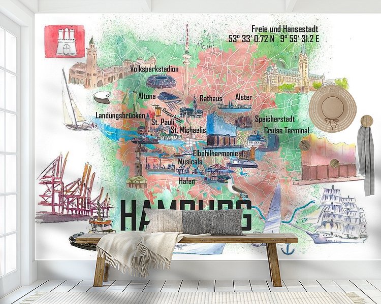 Voorbeeld van het werk in een kamer